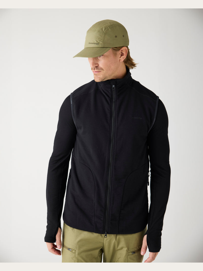 KnowledgeCotton Apparel - UNI Dynamic Wool 320 Fleece vest Fleeces 1300 Black Jet