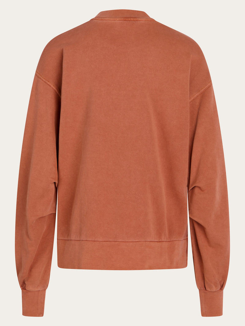 KnowledgeCotton Apparel - WMN A-shape fashion sweat NUANCE BY NATURE™ Sweats 1367 Autumn Leaf