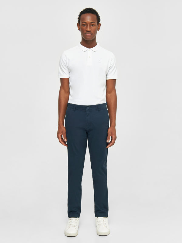 KnowledgeCotton Apparel - MEN LUCA slim twill chino pants Pants 1001 Total Eclipse